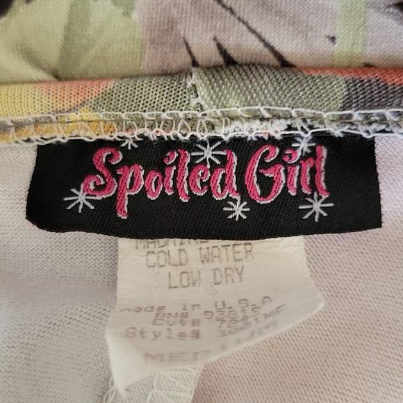 SPOILED GIRL Tropical Print Floral V-Neck Halter Dress size M - Picture 7 of 8